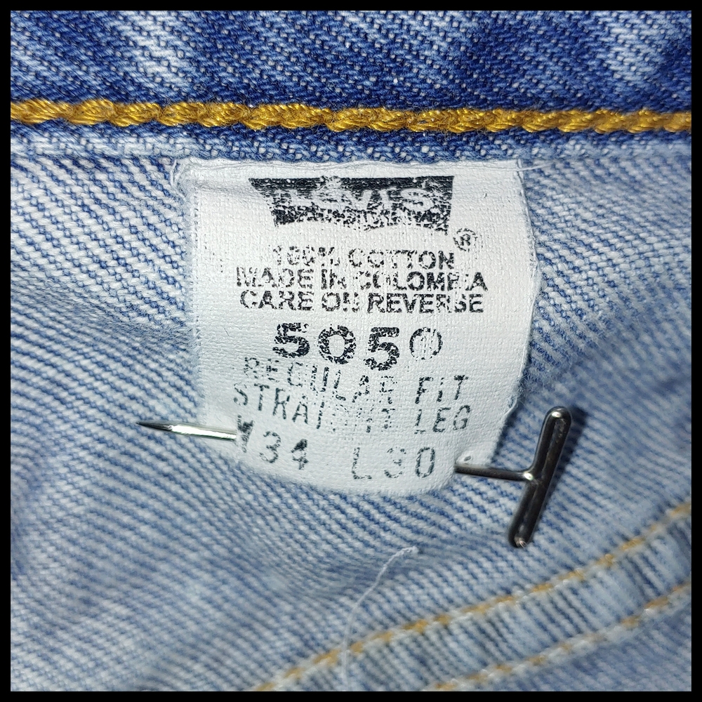 Vintage 1998 Levi's 505 34 x 30 Relaxed Fit Straight Leg - Picture 8 of 12